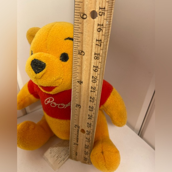 2 Vintage Disney Store Winnie the Pooh  belly rattle PLUSH McDonalds Toy mini - Picture 13 of 16